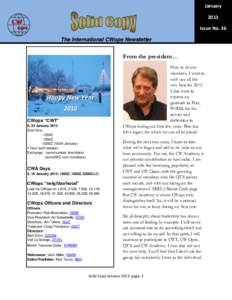 January 2013 Issue No. 36 The International CWops Newsletter