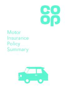 Motor Insurance Policy Summary  Policy summary