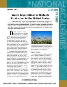 Water Implications of Biofuels Production in the United States