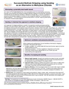 Successful Bathtub Stripping using Sanding as an Alternative to Methylene Chloride