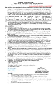 GOVERNMENT OF JAMMU AND KASHMIR  OFFICE OF THE CHIEF HORTICULTURE OFFICER ANANTNAG (Chairman Selection Committee for Class-IVth posts Horticulture Deptt. District Anantnag  Advertisement Notice No:- 01 of 2018