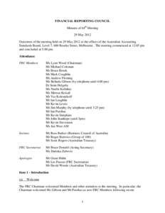 Financial Reporting Council - Minutes of 64th Meeting