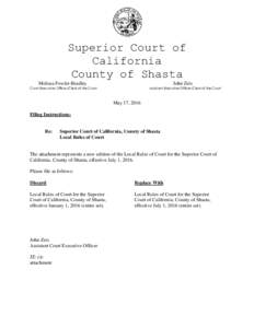 Superior Court of California County of Shasta Melissa Fowler-Bradley  John Zeis