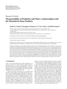 Thermostability of Probiotics and Their α-Galactosidases and the Potential for Bean Products