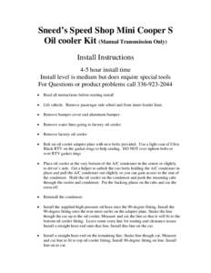 Microsoft Word - oil cooler