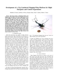 Development of a 3.2g Untethered Flapping-Wing Platform for Flight Energetics and Control Experiments