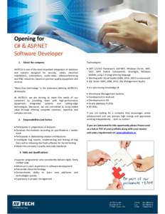 Microsoft Visual Studio / Microsoft SQL Server / Sitefinity / OpenAccess ORM / Software / Computing / ASP.NET