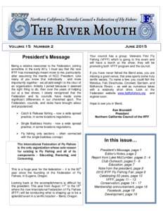 Volume 15 Number 2  The River Mouth Page 1