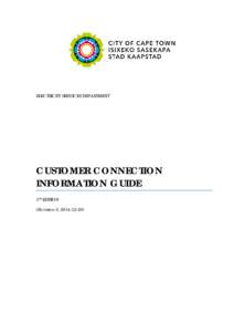 ELECTRICITY SERVICES DEPARTMENT  CUSTOMER CONNECTION INFORMATION GUIDE 1ST EDITION (Revision 0, )
