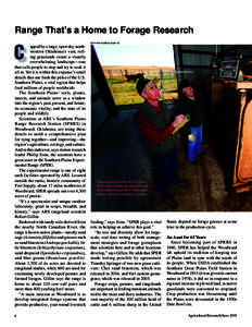 Range That’s a Home to Forage Research STEPHEN AUSMUS (D090-19) apped by a large, open sky, northwestern Oklahoma’s vast, rolling grasslands create a visually overwhelming landscape—one that calls people to stop an