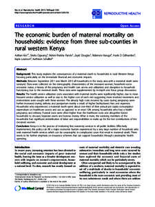Kes et al. Reproductive Health 2015, 12(Suppl 1):S3 http://www.reproductive-health-journal.com/content/12/S1/S3 RESEARCH  Open Access