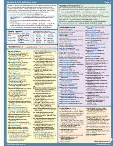 OpenGL 4.2 API Reference Card	  Page 1 OpenGL® is the only cross-platform graphics API that enables developers of software for PC, workstation, and supercomputing hardware to create high-performance,