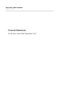 Newcomen Collett Foundation Charity No[removed]Financial Statements for the year ended 30th September 2012