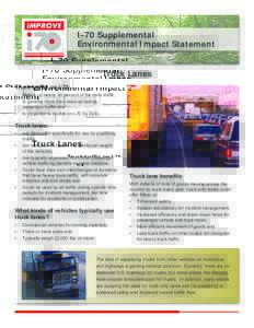 IMPROVE  I-70 Supplemental Environmental Impact Statement Truck Lanes