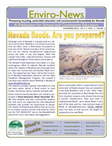 Enviro Enviro--News Promoting recycling, watershed education and environmental stewardship for Nevada  A Publication for School and Community Educators