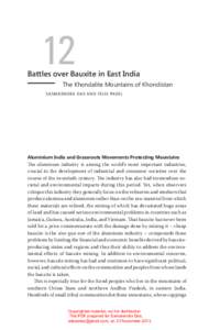 12 Battles over Bauxite in East India The Khondalite Mountains of Khondistan