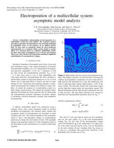 Electroporation of a multicellular system:  asymptotic model analysis