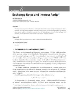 Exchange Rates and Interest Parity