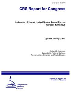 Instances of Use of United States Armed Forces Abroad, [removed]