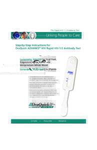 3001-1216_0912 OQA SBS EN-ES_OQA SbS:01 AM Page 1  The Rapid HIV-1/2 Antibody Test Linking People to Care Step-by-Step Instructions for