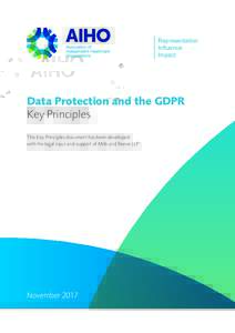 Representation Influence Impact Data Protection and the GDPR Key Principles