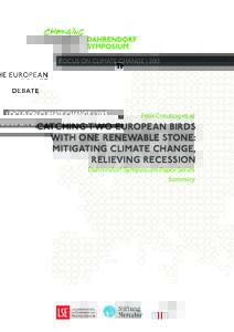 focus on climate change | 2013  Felix Creutzig et al Catching Two European Birds With One Renewable Stone:
