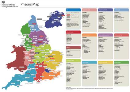 Prisons Map KEY Holloway Wormwood Scrubs  Lincoln