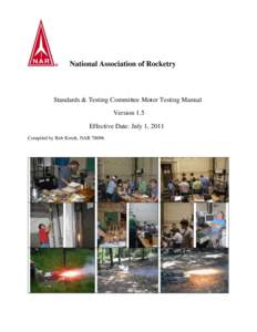 National Association of Rocketry  Standards & Testing Committee Motor Testing Manual