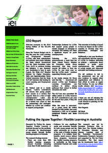INNER EASTERN LOCAL LEARNING AND EMPLOYMENT NETWORK Newsletter - Spring 2014 INSIDE THIS ISSUE: SSAGD Breakfast Forum  2