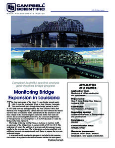AP No. 056: Bridge Expansion  Campbell Scientific spectral-analysis gear monitors bridge progress  Monitoring Bridge