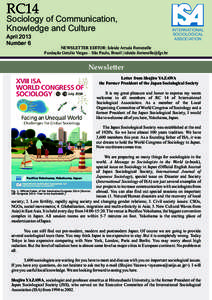 RC14  Sociology of Communication, Knowledge and Culture April 2013 Number 6