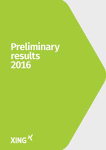 Preliminary results 2016 Consolidated Statement of comprehensive income of XING AG