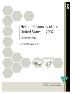 Helium Resources of the United States—2007 December 2008 Technical Note 429