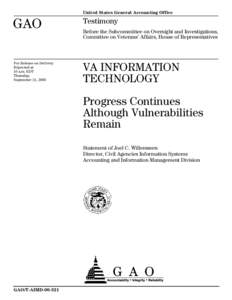 T-AIMDVA Information Technology: Progress Continues Although Vulnerabilities Remain