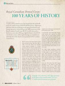 News and Events  Royal Canadian Dental Corps: 100 Years of History