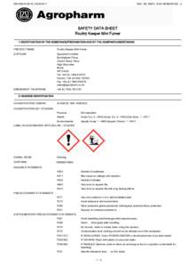 REVISION DATE: REV. NO./REPL. SDS GENERATED : 2 SAFETY DATA SHEET Poultry Keeper Mini Fumer