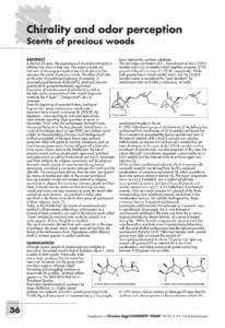 Chiral ty and odor perception Scents f precious woods ABSTRACT been replaced by synthetic substitutes. In the lost 25 years, the importance of chirol discrimination in