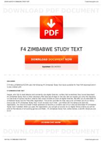 BOOKS ABOUT F4 ZIMBABWE STUDY TEXT  Cityhalllosangeles.com F4 ZIMBABWE STUDY TEXT