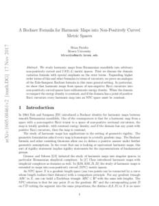 arXiv:1605.08461v2 [math.DG] 17 NovA Bochner Formula for Harmonic Maps into Non-Positively Curved Metric Spaces Brian Freidin Brown University