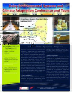 Fingerlakes Region, New York State Summer 2015 Co-organized and Co-hosted by: CO RNELL PRO - DAIRY