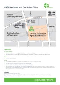 CABI Southeast and East Asia – China N Renmin University of China