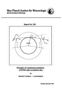 Principles of variational assimilation of GNSS radio occultation data