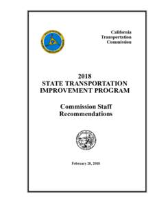 California Transportation Commission 2018 STATE TRANSPORTATION