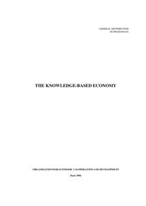 GENERAL DISTRIBUTION OCDE/GDTHE KNOWLEDGE-BASED ECONOMY  ORGANISATION FOR ECONOMIC CO-OPERATION AND DEVELOPMENT