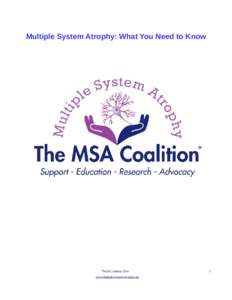 MSA - What You Need to Know pdf