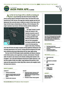 READINESS AND ENVIRONMENTAL PROTECTION INTEGRATION [REPI] PROGRAM PROJECT FACT SHEET U.S. AIR FORCE : AVON PARK AFR : FLORIDA  A
