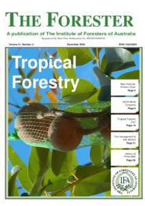 THE FORESTER A publication of The Institute of Foresters of Australia Registered by Print Post, Publication No. PP299436[removed]Volume 51, Number 4  December 2008