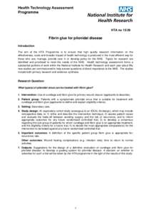 Fibrin glue for pilonidal disease