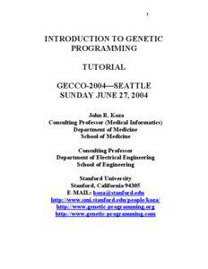 1  INTRODUCTION TO GENETIC
