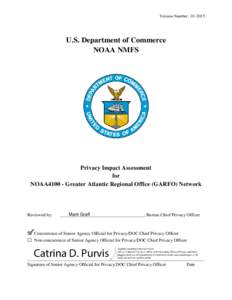 Version Number: U.S. Department of Commerce NOAA NMFS  Privacy Impact Assessment